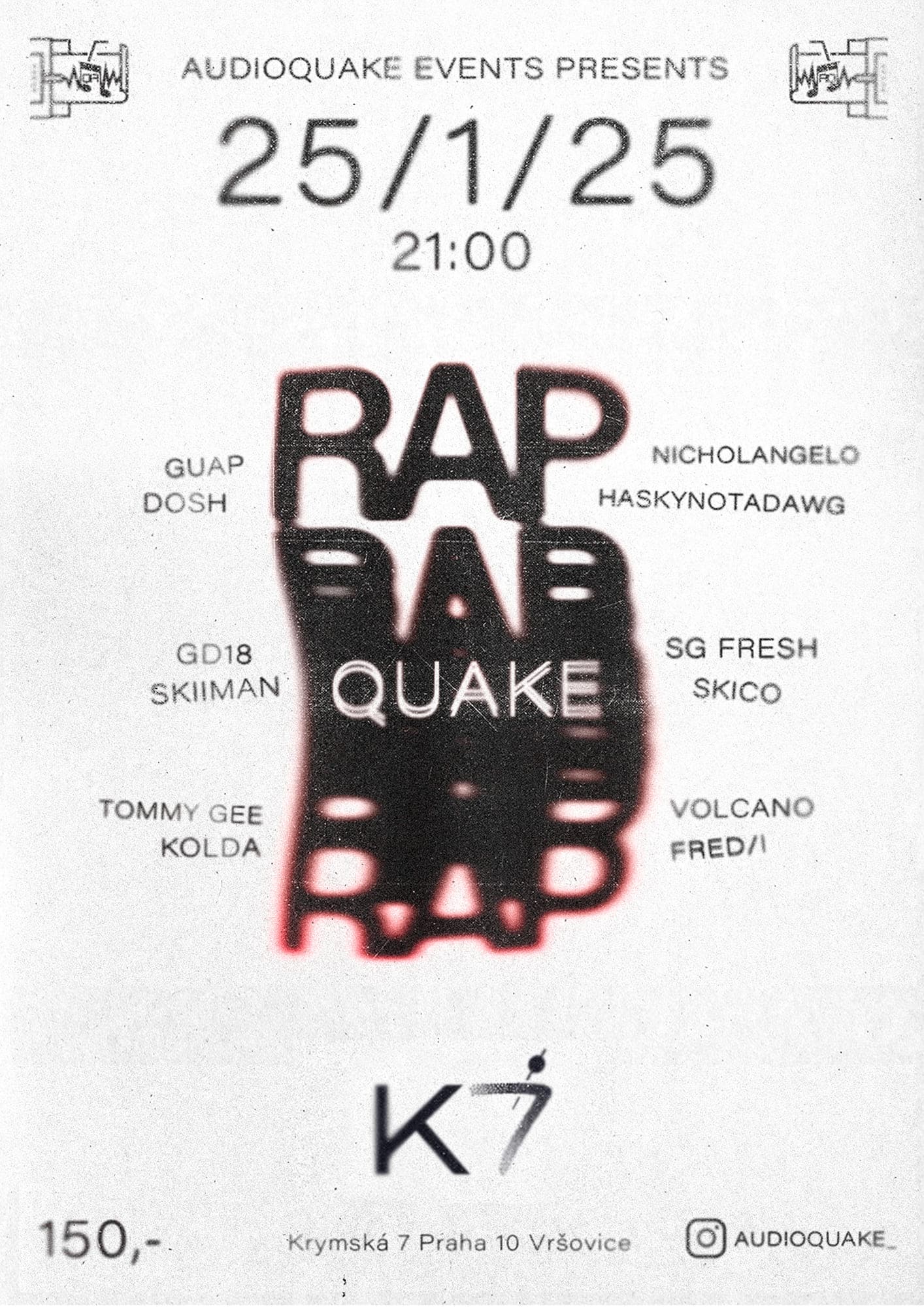 Plakát A3 k eventu Audioquake
